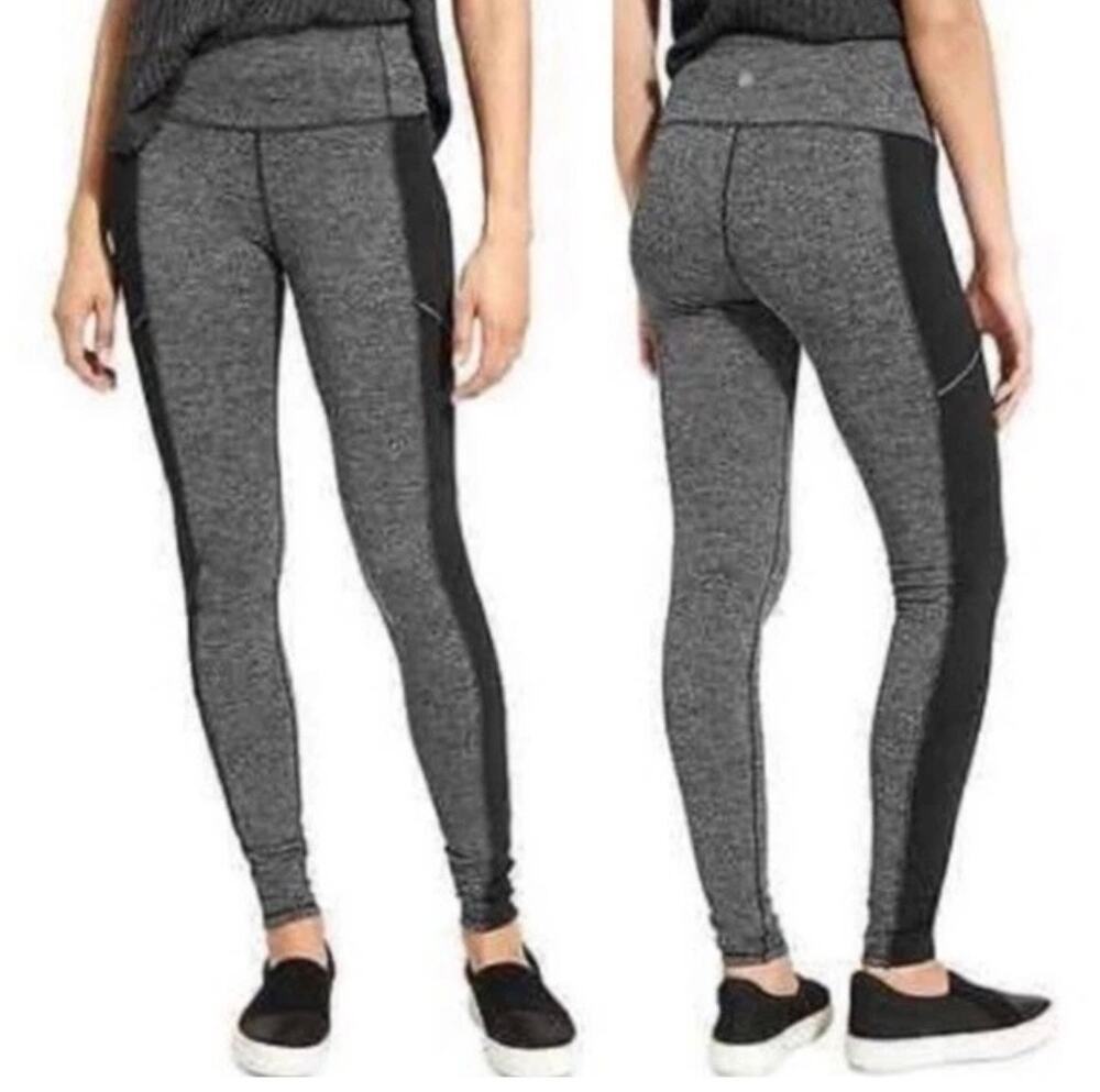 NWOT Athleta Faux Leather And Tweed Leggings